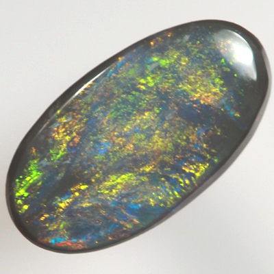 SOLID BLACK OPAL Bright golden fire, rose gold to yellow gold